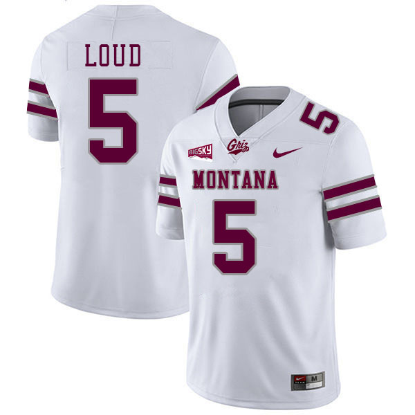 Kyon Loud Montana Jersey,University Of Montana Grizzlies #5 Kyon Loud Jersey Stitched-White